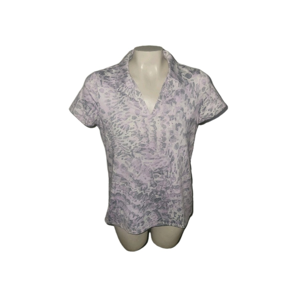 Zenergy Golf By Chico's 0 Tropical Animal Print Cream Outdoor‎ Comfort Casual